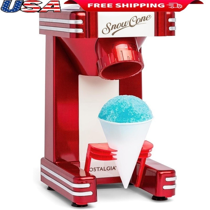 Ice Shaver Machine Stainless Steel Blades Snow Cones Parties BBQs Fun Treats New