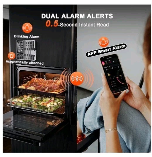 Wireless Smart Meat Thermometer..Wireless BBQ Meat Thermometer With APP