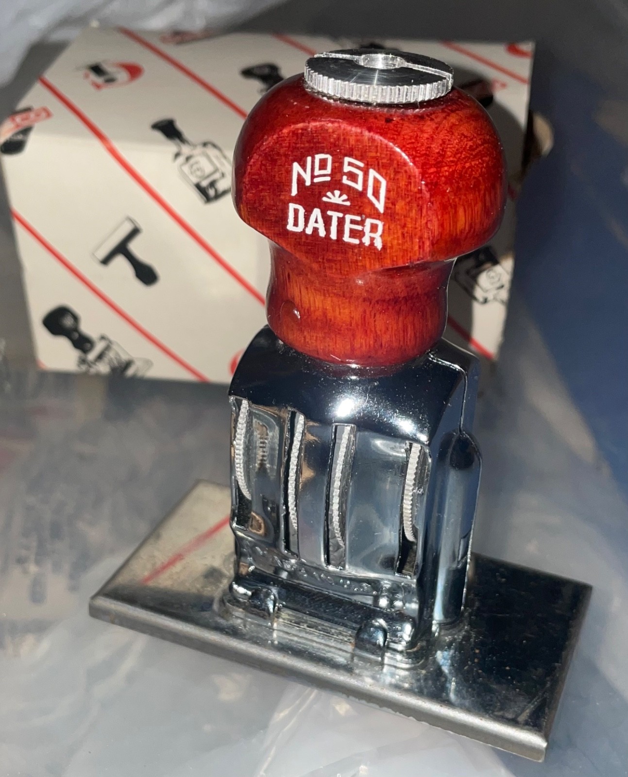 COSCO #50 NO. 50 DATE STAMPER DIE PLATE NEEDS NEW YEAR BAND