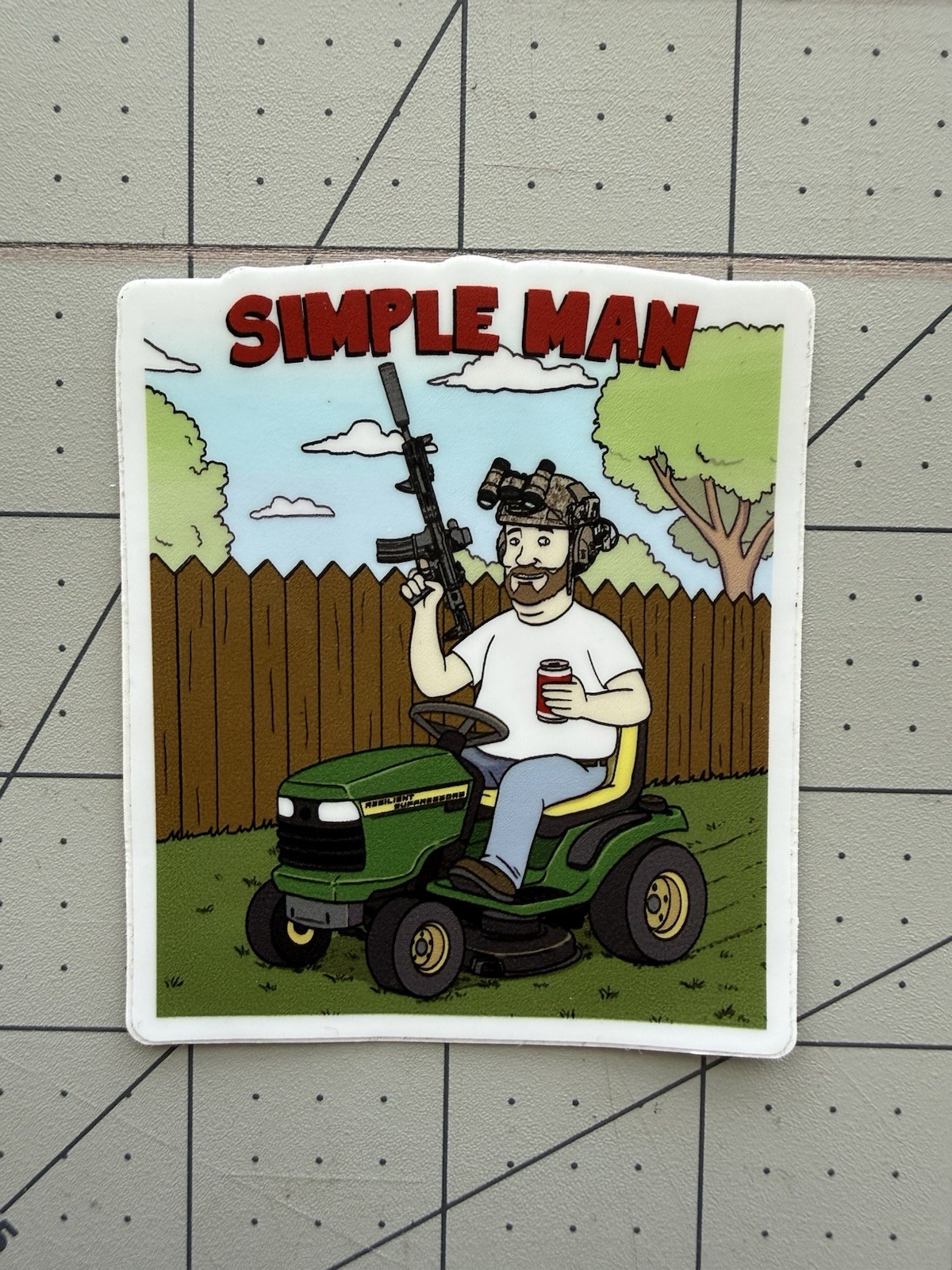 Resilient Suppressors Simple Man Sticker Hank Hill Theme