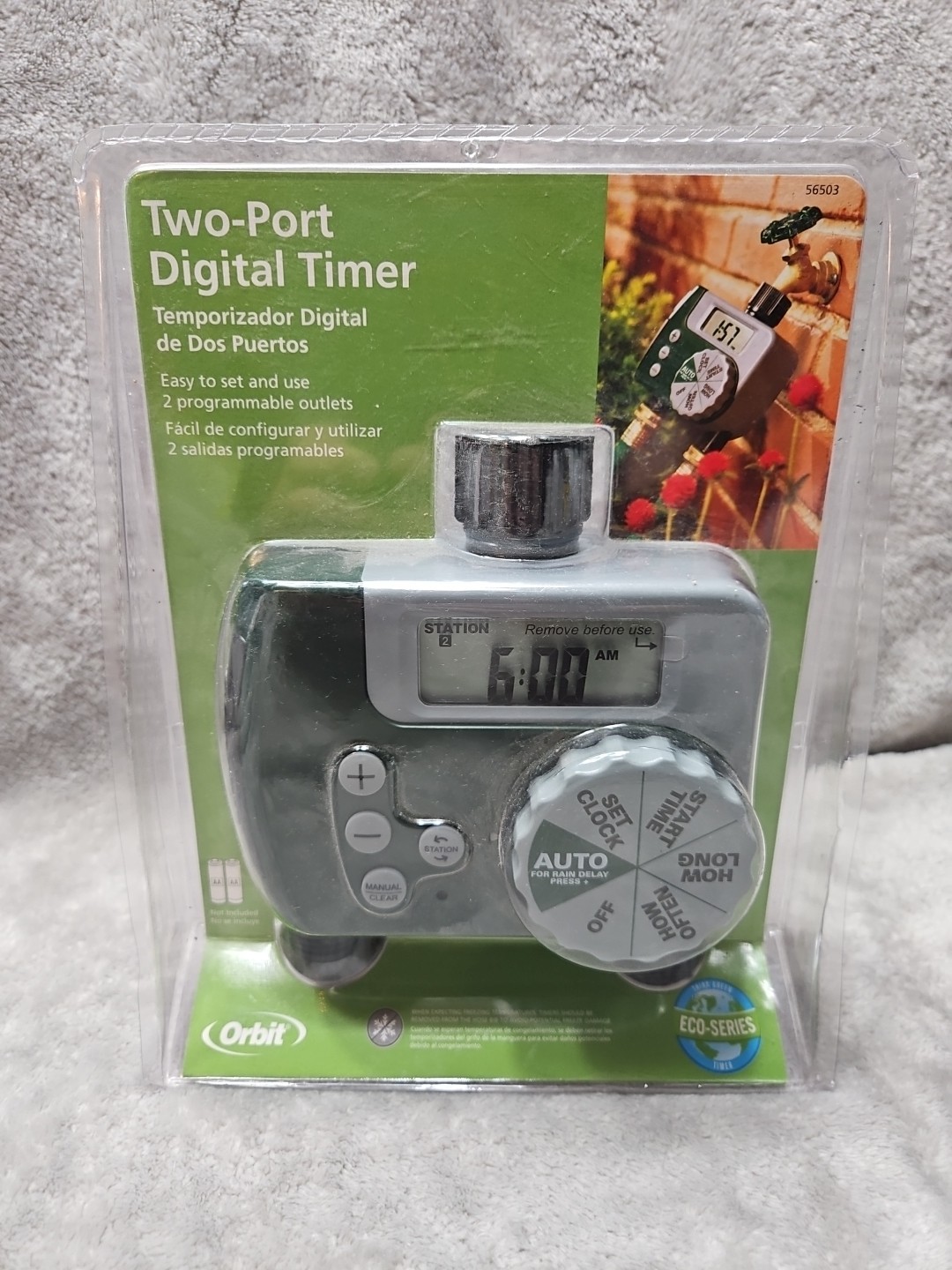 Orbit Two-Port Digital Timer Model 56503 Hose Automatic Water NEW