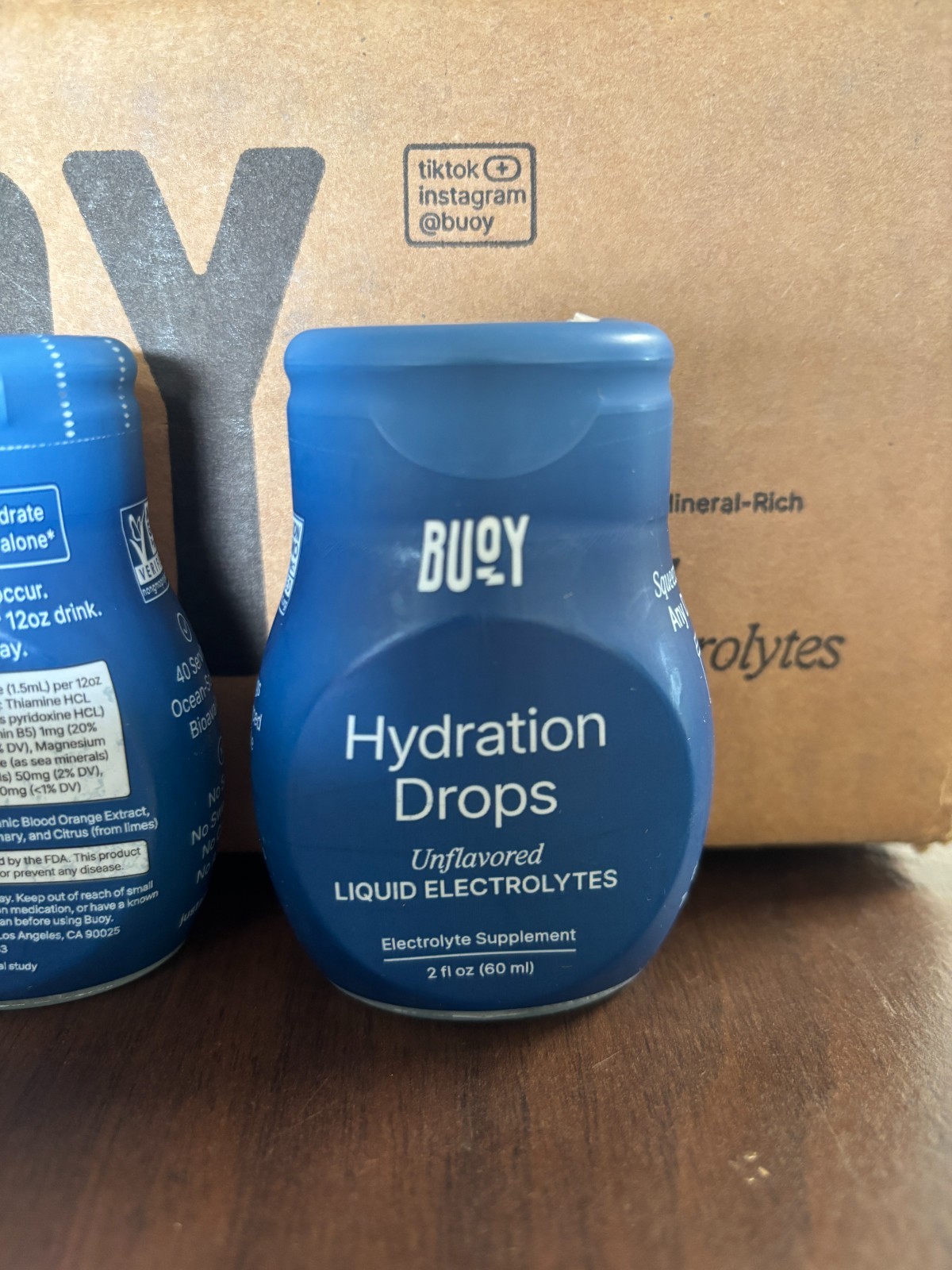 Buoy Hydration Drops 3 Pack Unflavored Liquid Electrolytes