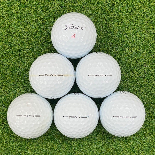 24 Titleist Pro V1x 2023 & Prior Used Golf Balls 4A Near Mint Condition White