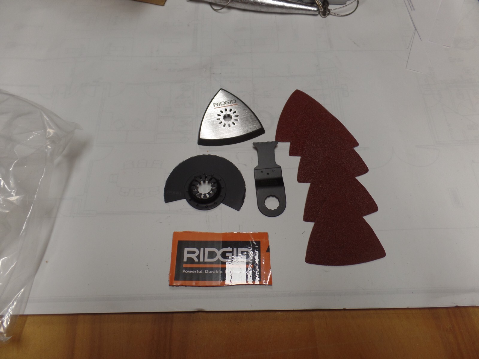 RIDGID JOBMAX MULTI-TOOL ATTACHMENT SET (BLADE & SANDING)