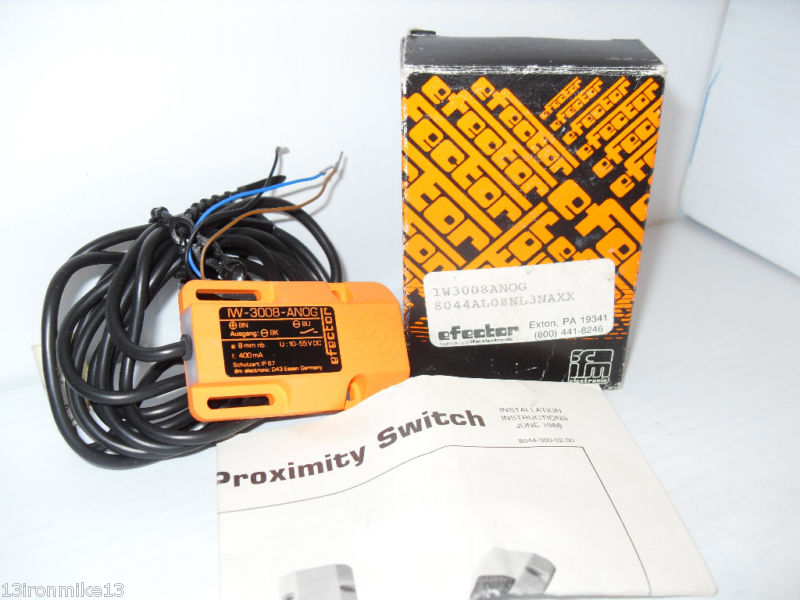 ⭐NEW IN BOX⭐ IFM EFECTOR IW-3008-ANOG PROXIMITY SWITCH IW3008ANOG