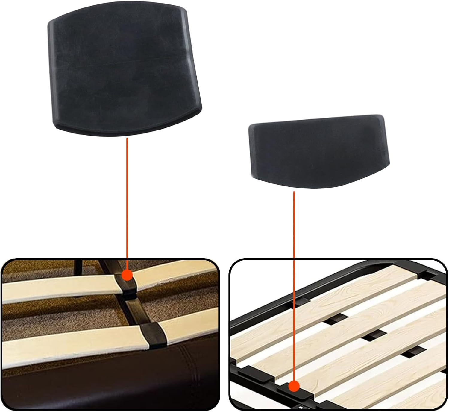 36Pcs Replacement Bed Slat Holders Kits Plastic End Caps Holders for Bed Rail...