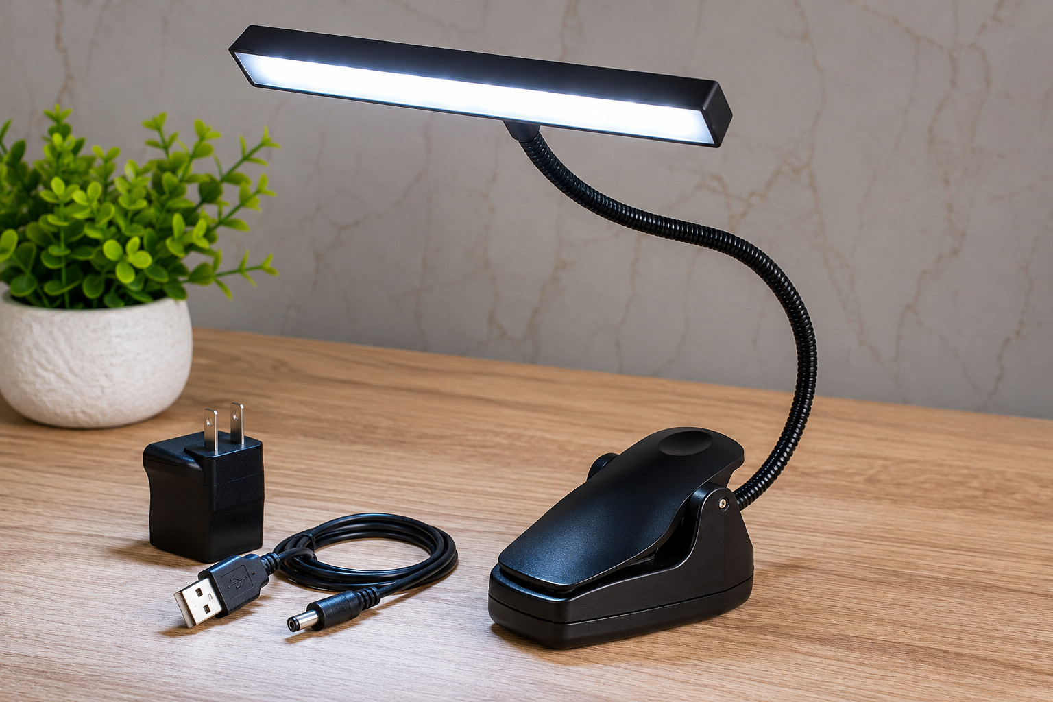 Clip-On Orchestra Music Stand Light 26 LED Rechargeable Flexible Lamp