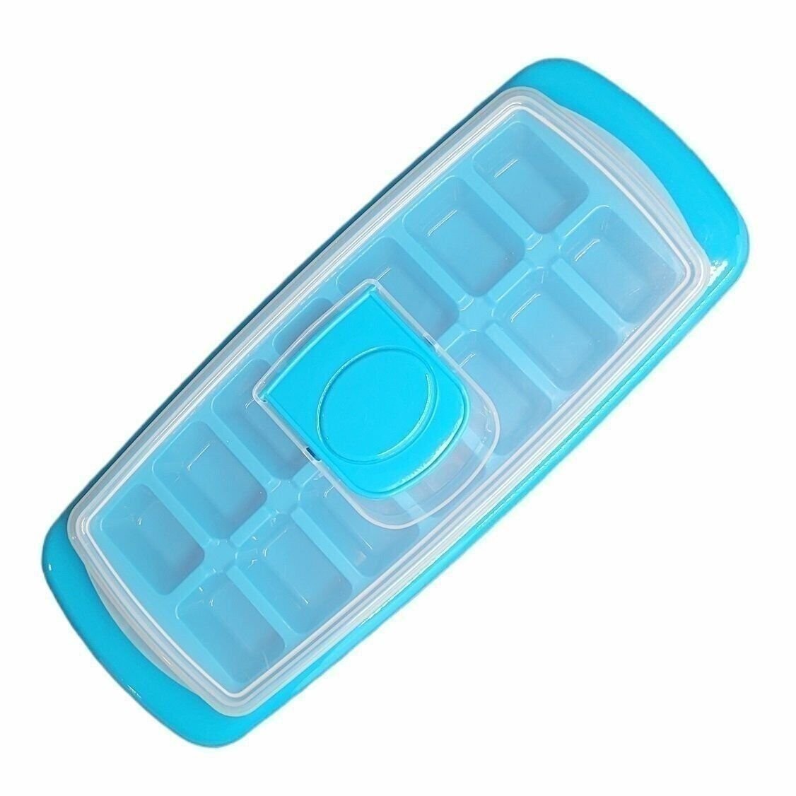 Handy Housewares Anti-Spill 14-Cubes Covered Ice Cube Tray with Easy Flip and...