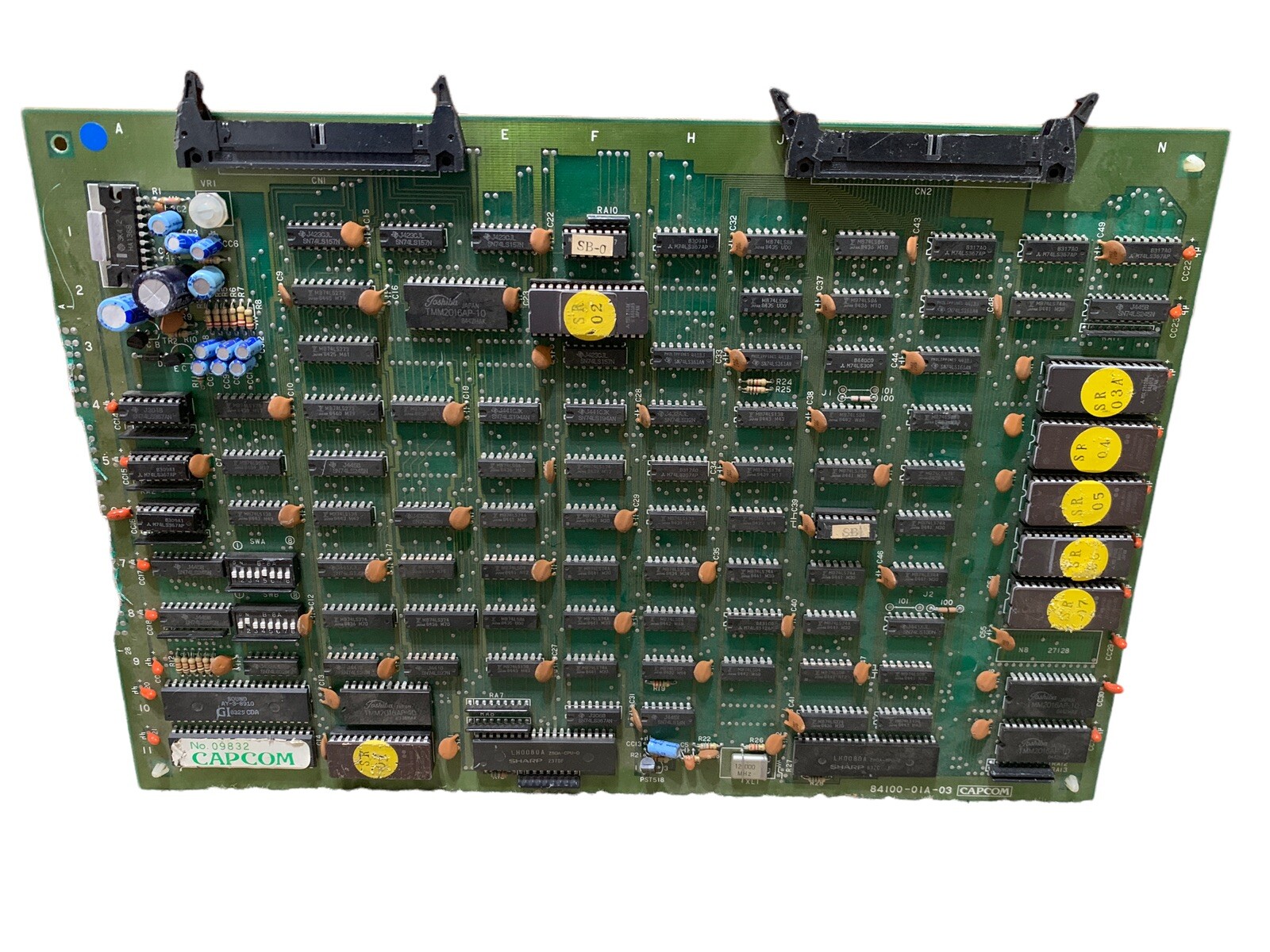 Vintage CAPCOM PCB Board Audio No. 09832 DAMAGED UNTESTED