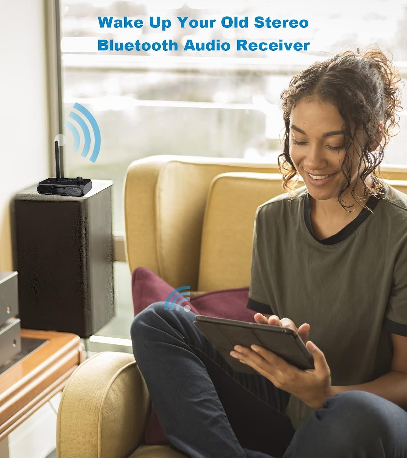 Bluetooth 5.4 Receiver, Optical, RCA, AUX, USB, LCD Screen, Home Stereo Adapter