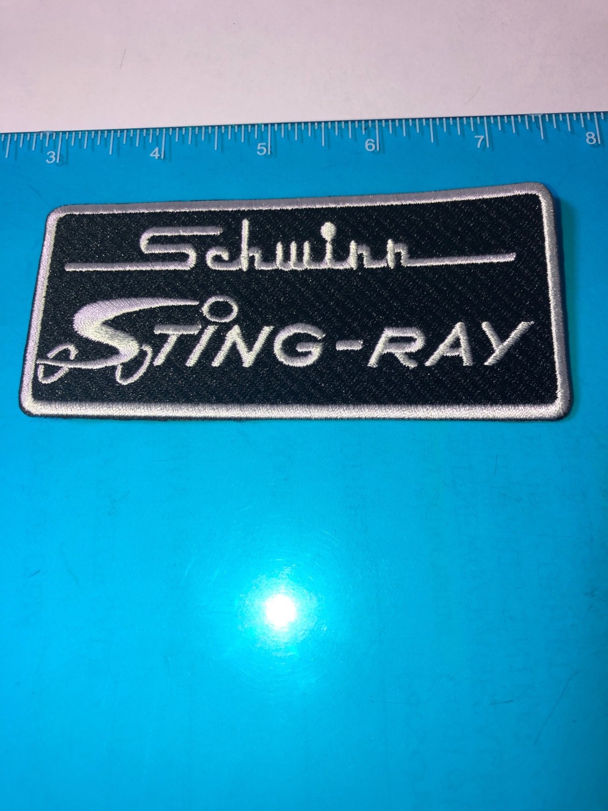 STINGRAY PATCH. SCHWINN SEW ON OR IRON ON ICONIC BICYCLE PATCH NEW CONDITION