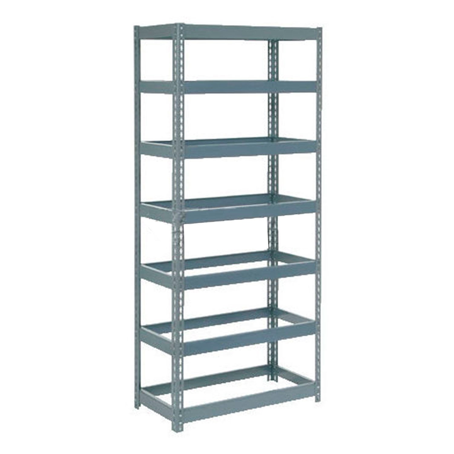 Boltless Extra Heavy Duty Shelving 36"W x 18"D x 84"H 7 Shelves No Deck