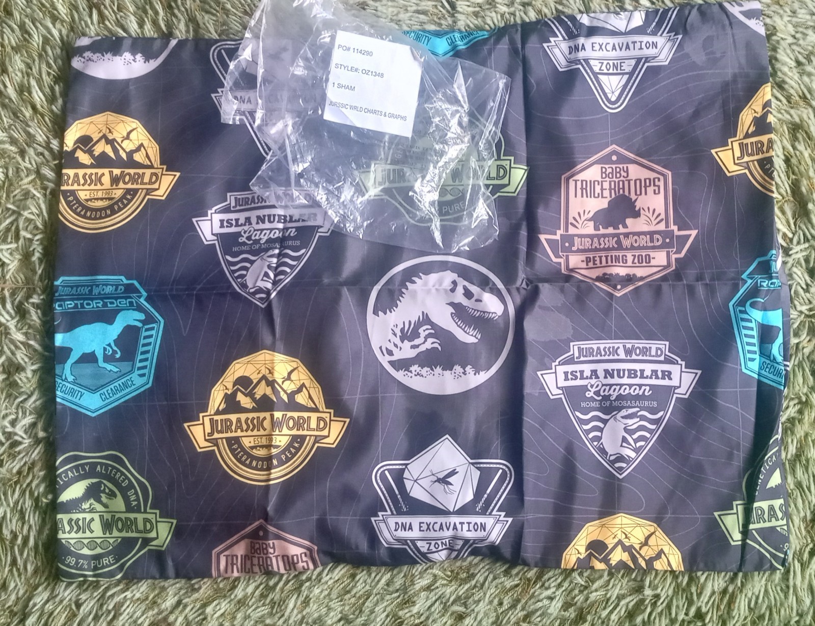 Jurassic Park Jurassic World  Pillowcase Sham NIP Dinosaur