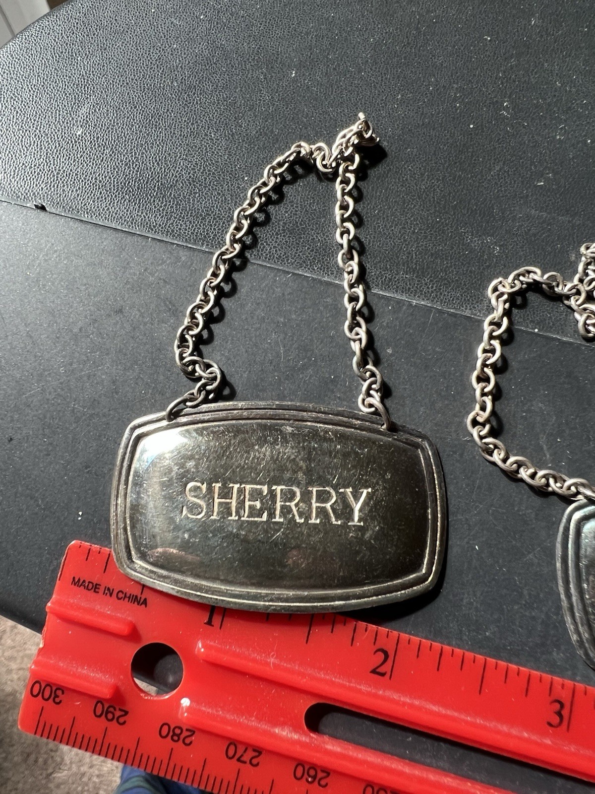 Four Vintage Liquor Bottle Nameplates