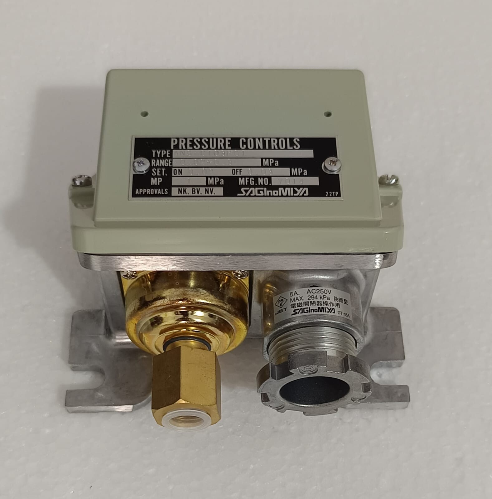 SAGINOMIYA ANS-C103PG1 PRESSURE CONTROLS