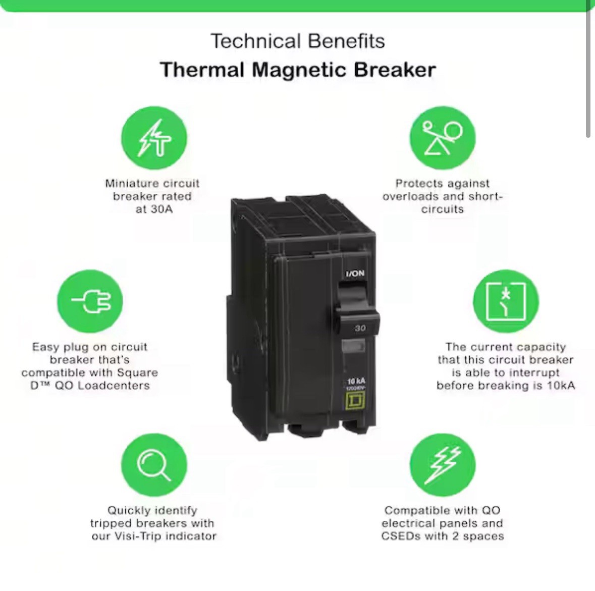 Square d 30-Amp 2-Pole Circuit Breaker