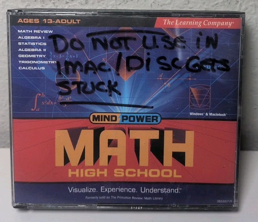 The Learning Company Mind Power Math High School PC Win MAC 6 CD Set B342