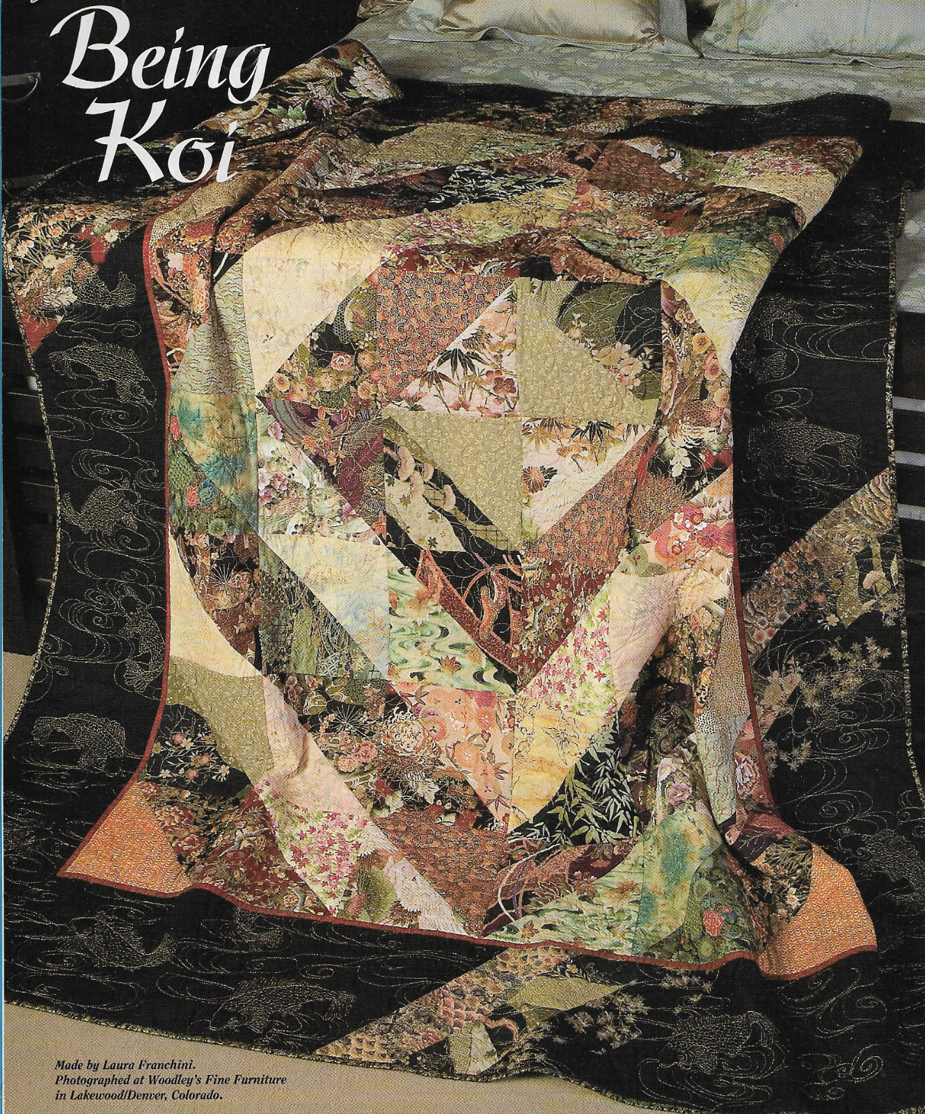 Being Koi Quilt quilting pattern instructions (2 sizes)