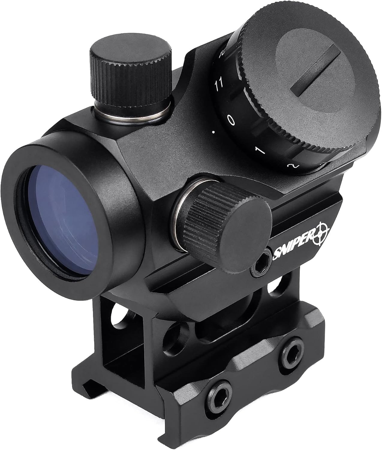 RD20 1x22mm 3MOA Red Dot Sight Fits 20mm Picatinny Rail with 1 Inch Riser Mount