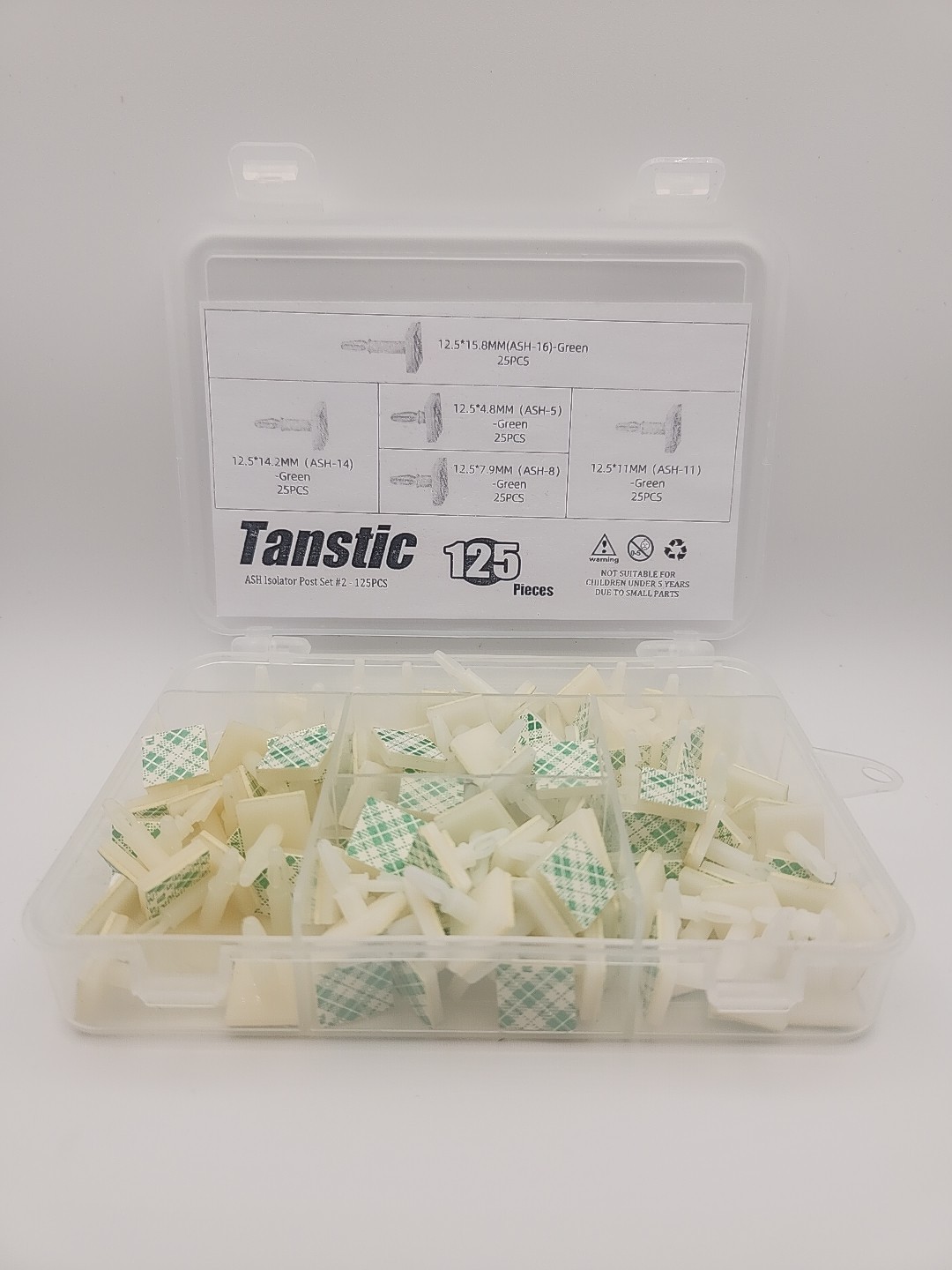 Tanstic 125pc Adhesive PCB Standoff Isolator Post Set Motherboard Circuit Board