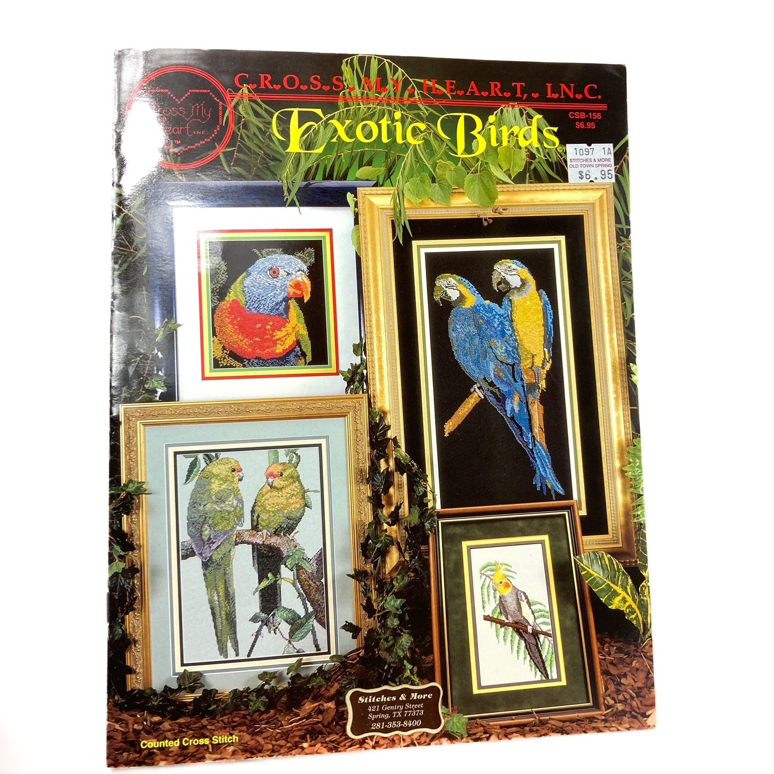 Lorikeet Cocatiel Macaw and more Exotic Birds to Cross Stitch Chart Booklet