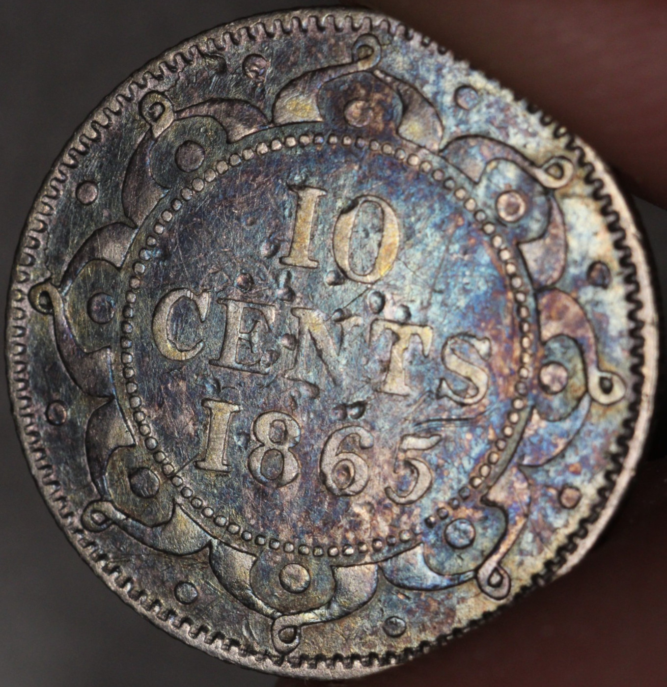 1865 Newfoundland Silver 10 Cents