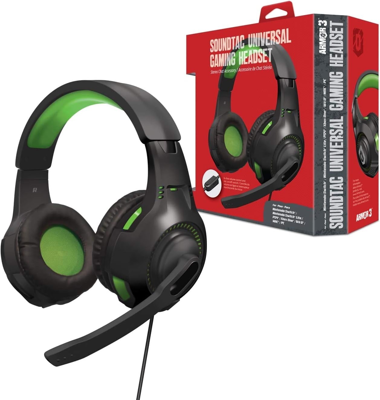 Armor3 SoundTac Universal Gaming Headset - Xbox One, Playstation 4, WII U - New