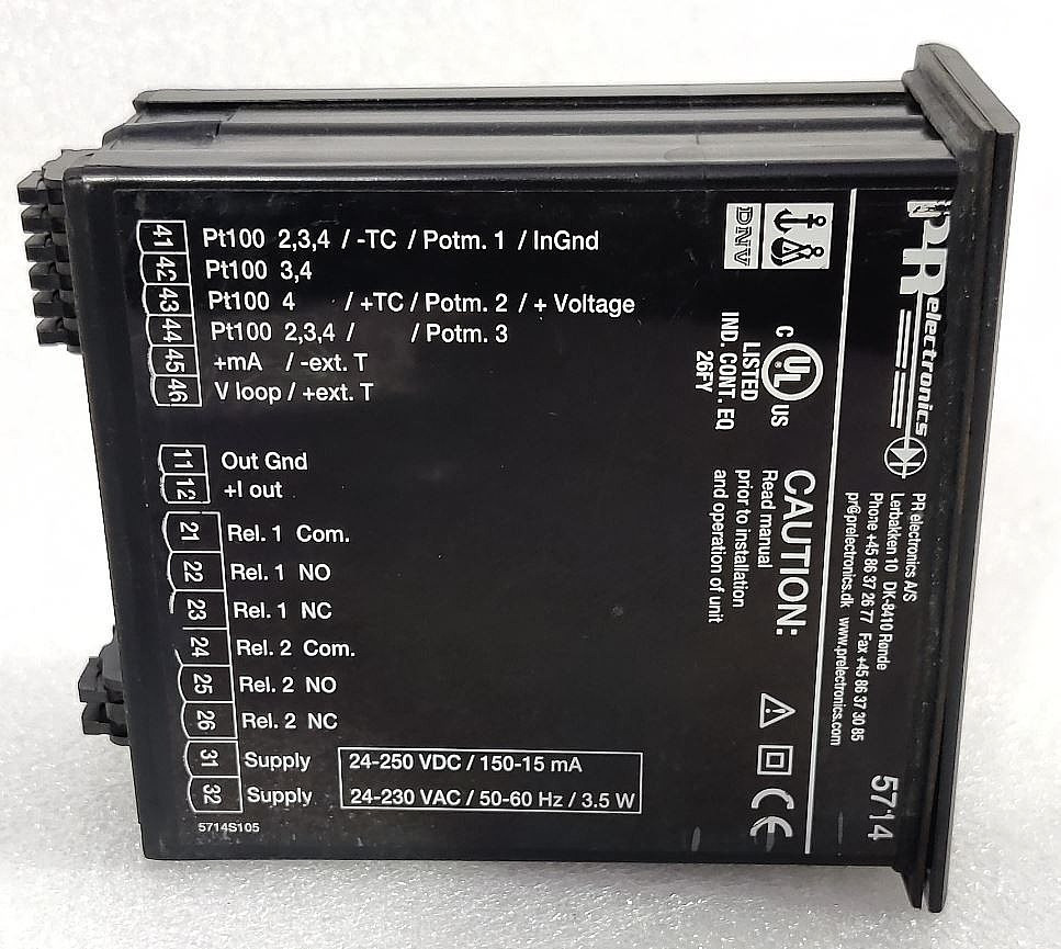 PR Electronics 5714A Programmable LED Indicator Universal Input Panel Meter
