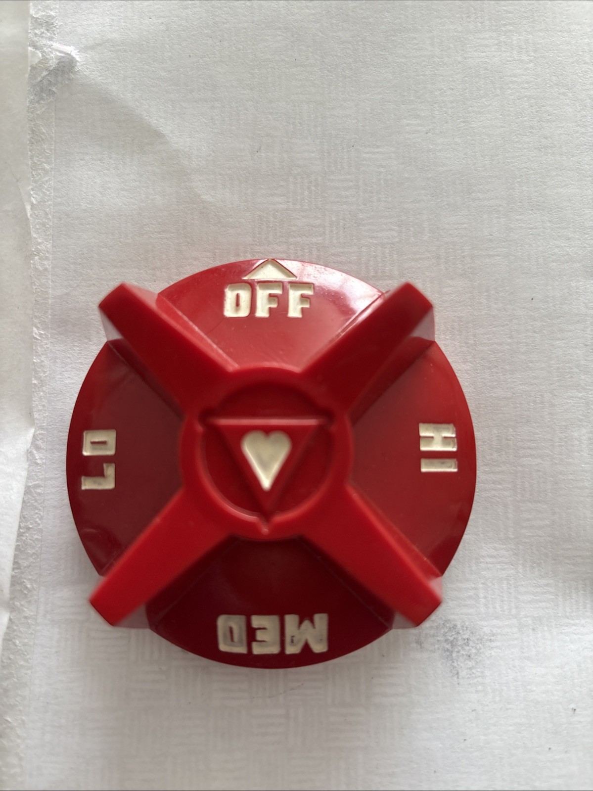 Vulcan Hart 00-407727-00005 Knob, Off - Hi - Lo, Red