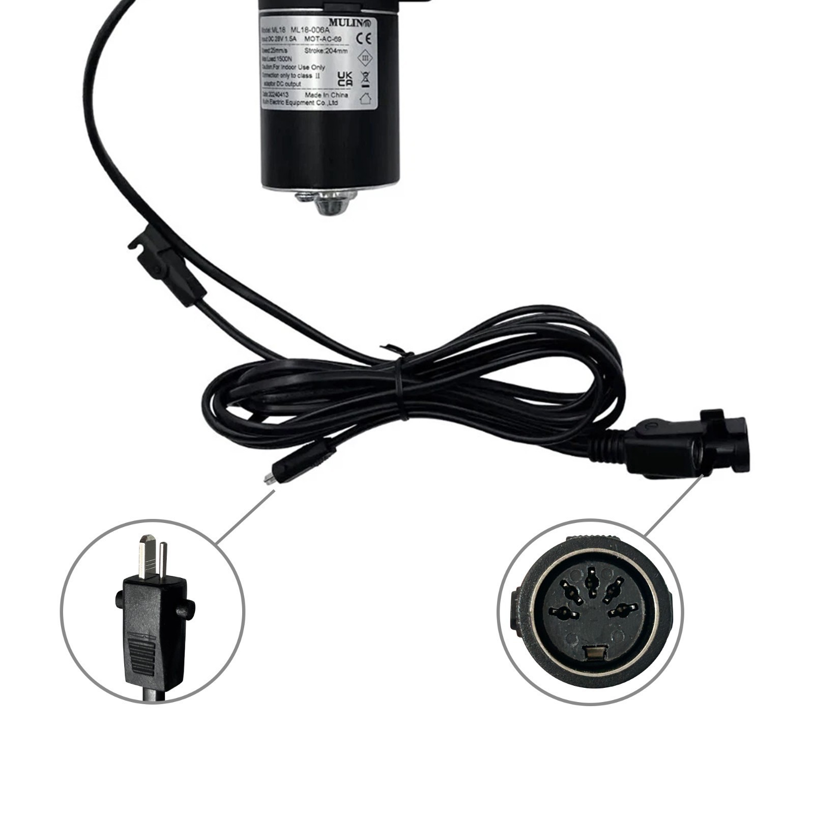 Mulin ML18 Motor ML18-006A Linear Actuator kit for Power Recliner Lift Chairs