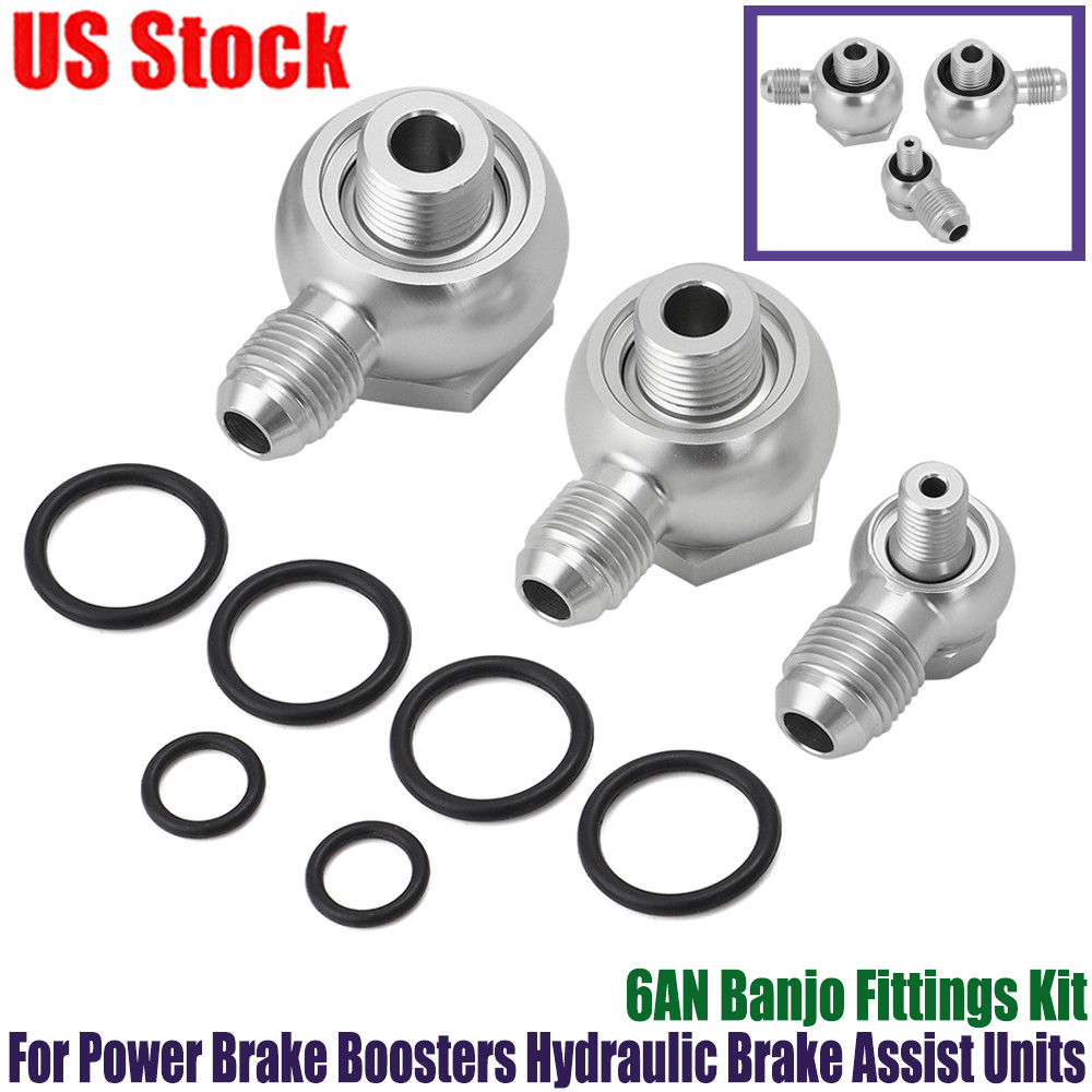 -6AN 6 AN Banjo Fittings Kit For HydraStop Hydro Boost Hydraulic Brake Assist US