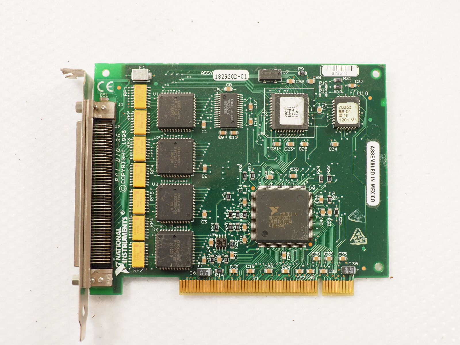 NATIONAL INSTRUMENTS PCI-DIO-96 182920D-01 182922C-01 Digital I/O Interface Card