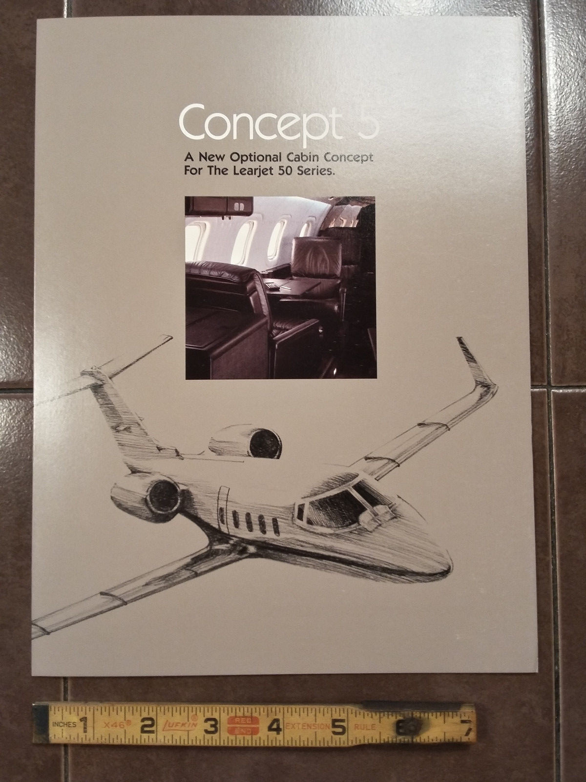 Original Gates Learjet 50 Concept 5 Brochure, Trifold,  8 x 10.75"