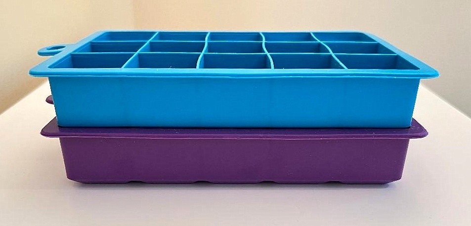 15 Cube Silicone Ice Cube Tray - 2 Piece Set