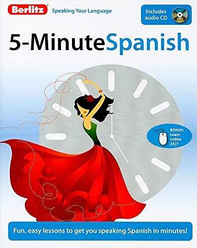 5-Minute Spanish - Paperback, by Berlitz - Very Good w
