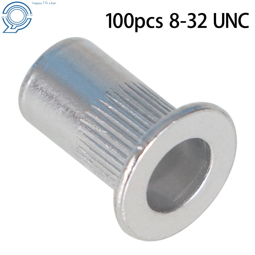8 - 32 Aluminum Flange Nutserts Rivet Nut Rivnut Nutsert 100 Pack
