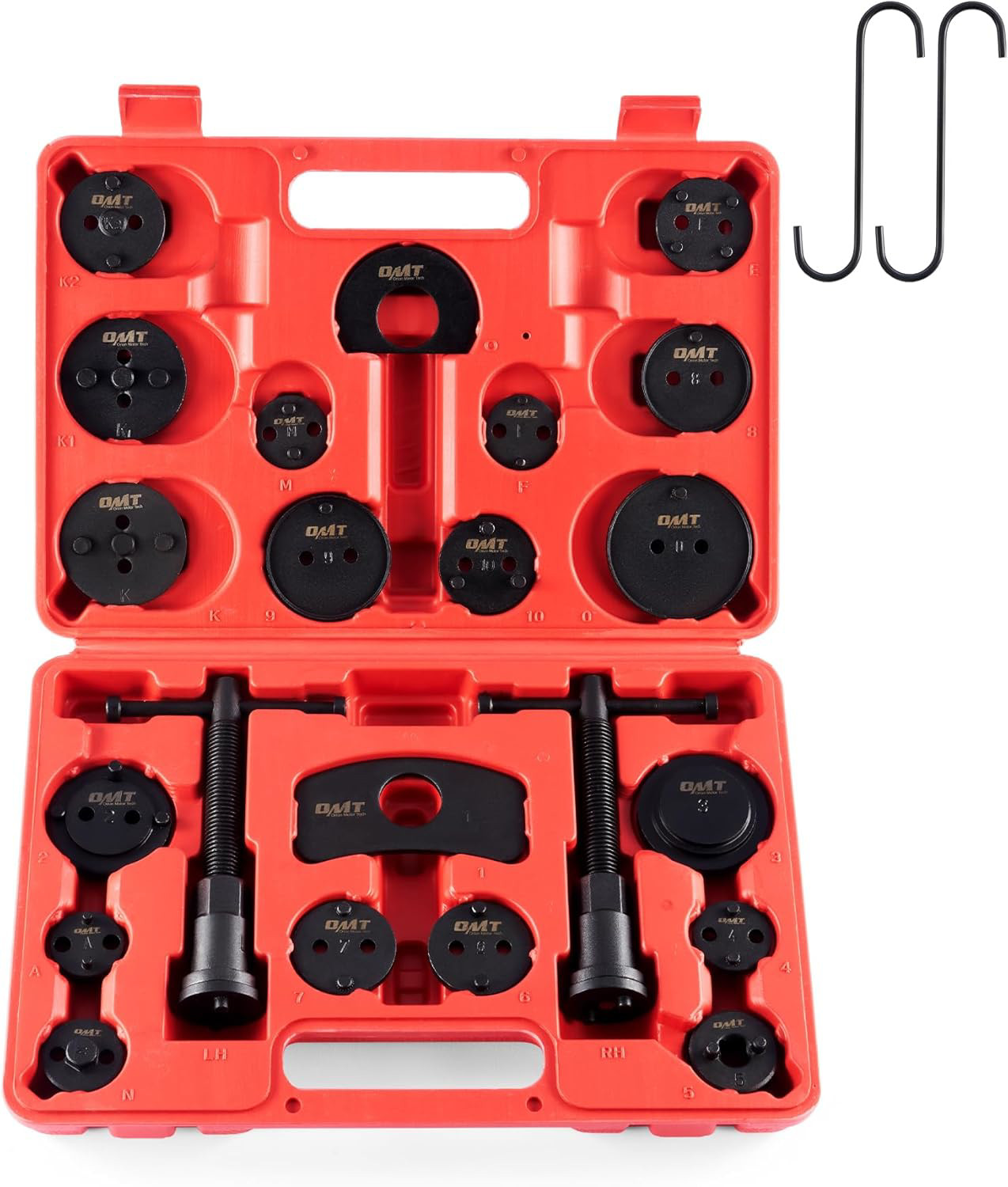 24-Piece Disc Brake Caliper Piston Wind Back Tool Set with Case