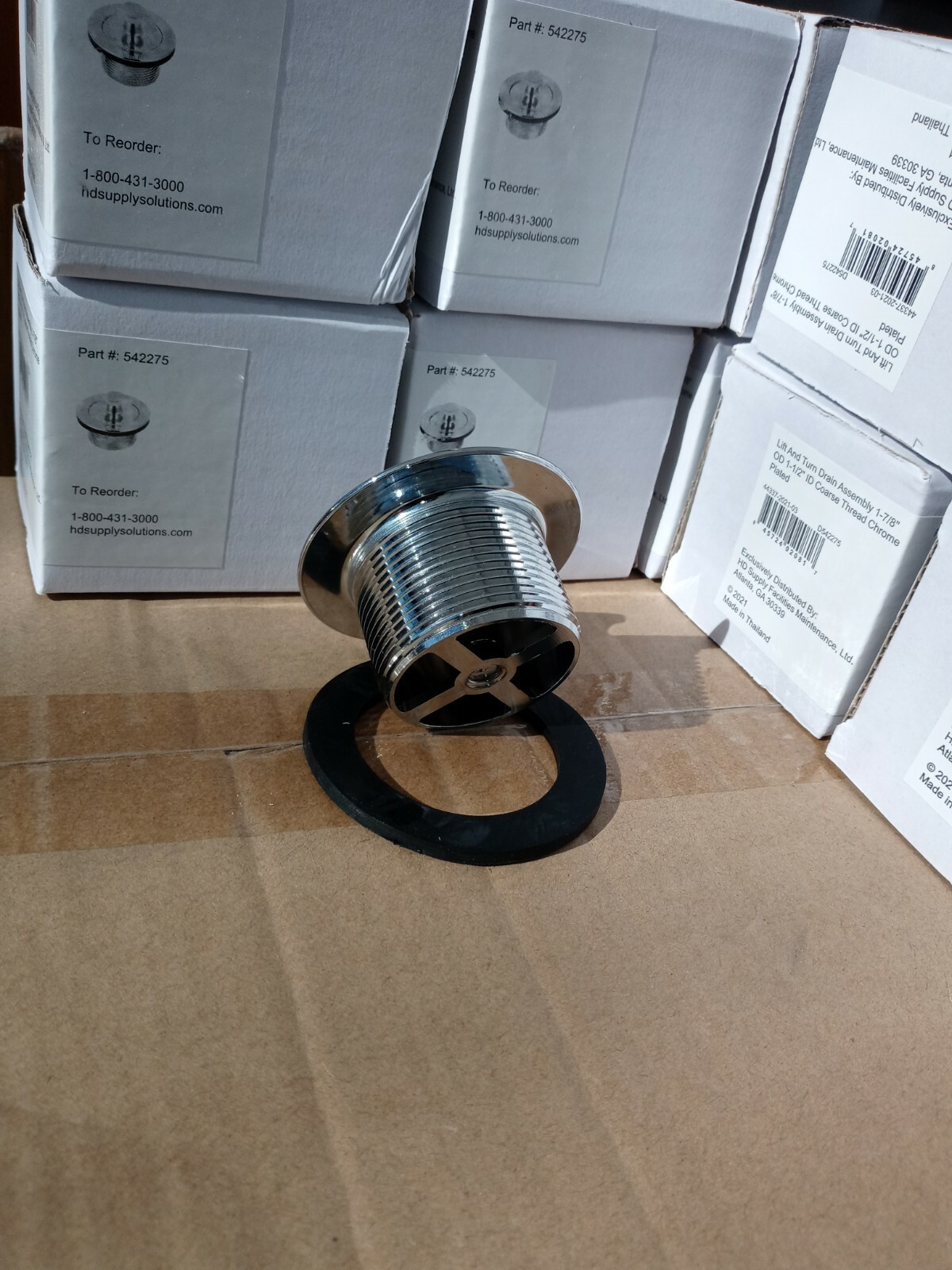Lift And Turn Tub Bathtub Drain Stop Assembly CHROME PLATED 1-7/8" OD 1-1/2" ID