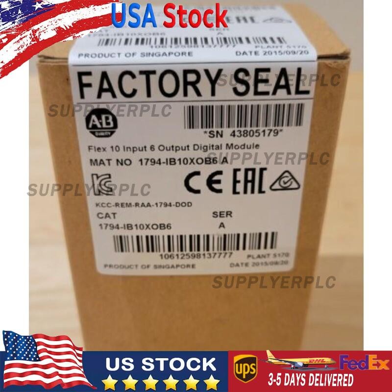 New Factory Sealed 1794-IB10XOB6 A Flex 10 Input 6 Output Digital Module