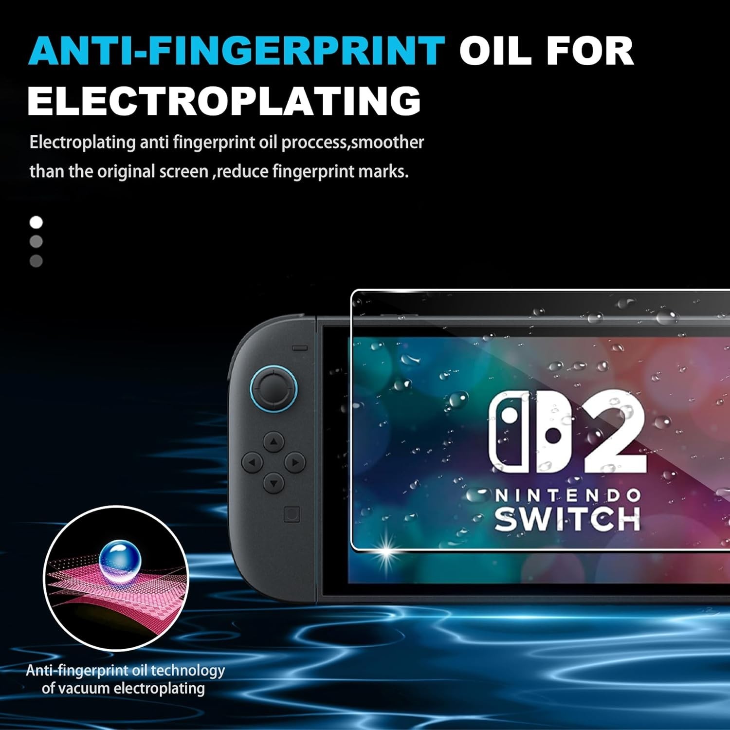 3-Pack Nintendo Switch Screen Protectors - Anti-Scratch Tempered Glass
