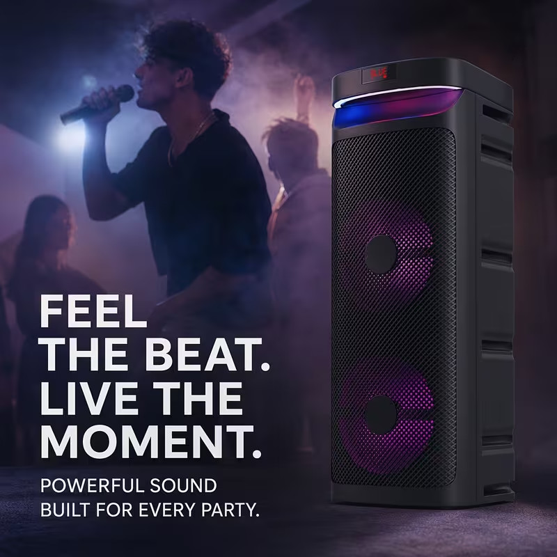 All-in-One 1000W Karaoke Speaker Wireless Mic TWS Bluetooth