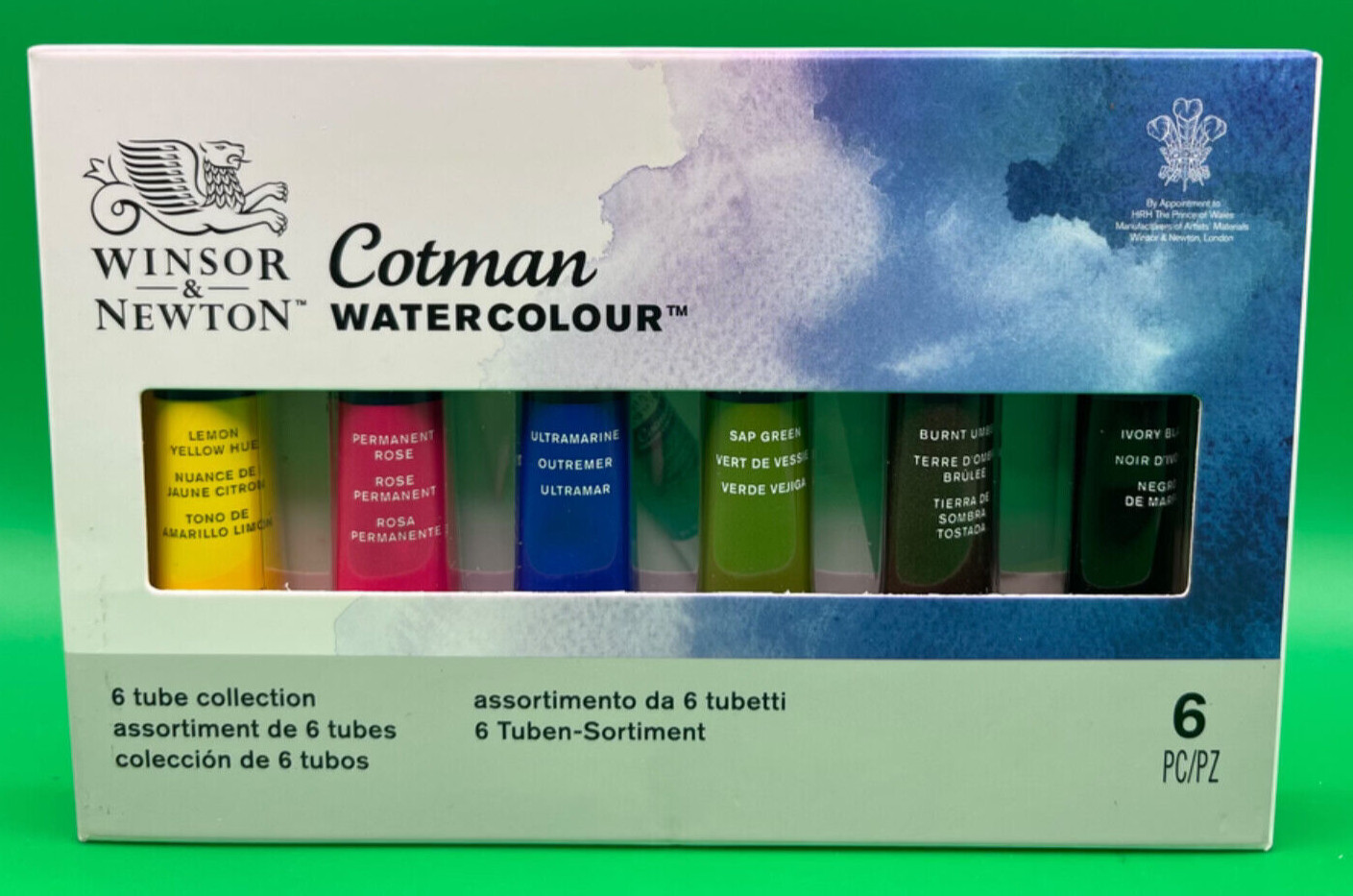 Winsor & Newton Cotman Water Colours Paint Set of 6, 8ml Tubes #746