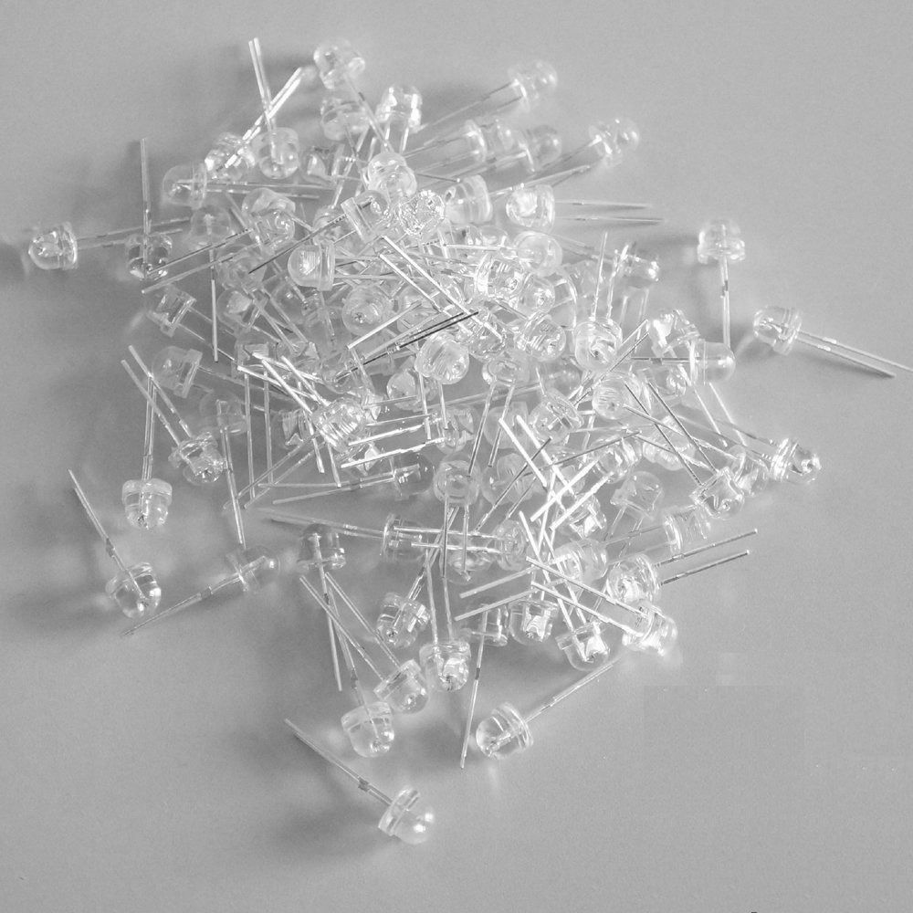 100pcs F5 5mm BLUE Straw Hat Superbright LED Light LED lamp