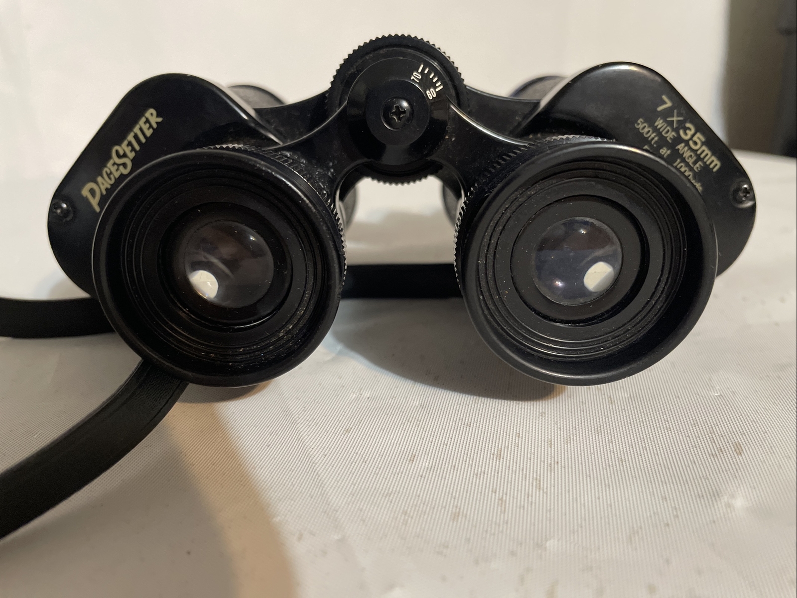 Pacesetter binoculars. 7x 35mm. Wide Angle. W/ Carrying Case Straps Lens Covers