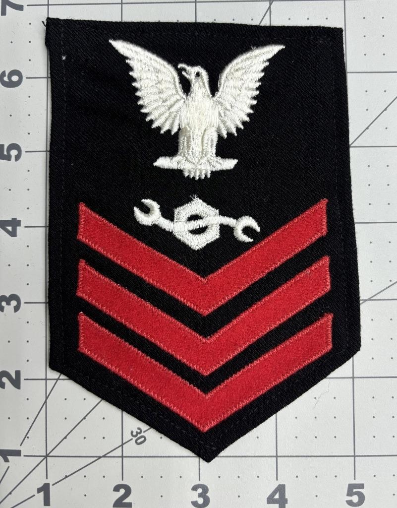 USN Construction Mechanic 1st Class Rate Patch Inv# K7710
