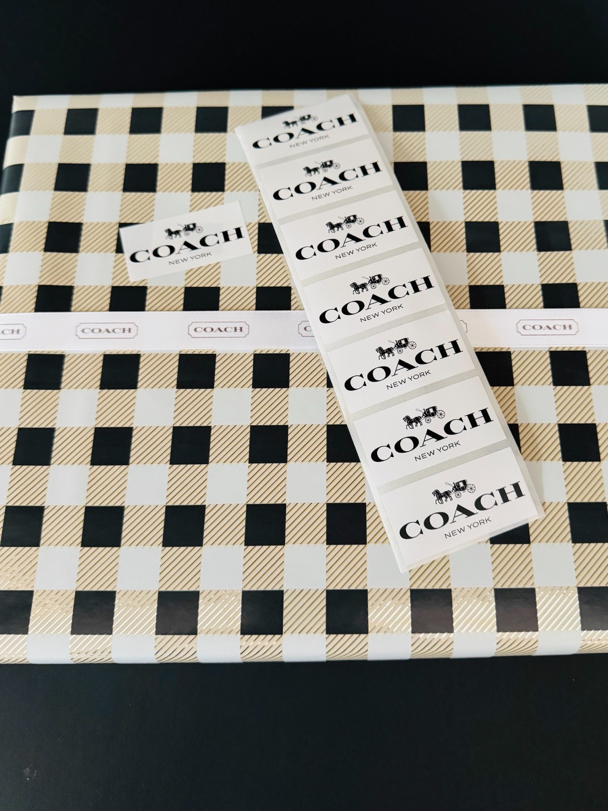NEW 25 AUTHENTIC COACH STICKERS Gift Wrap Scrapbook Purse Bag Sticker