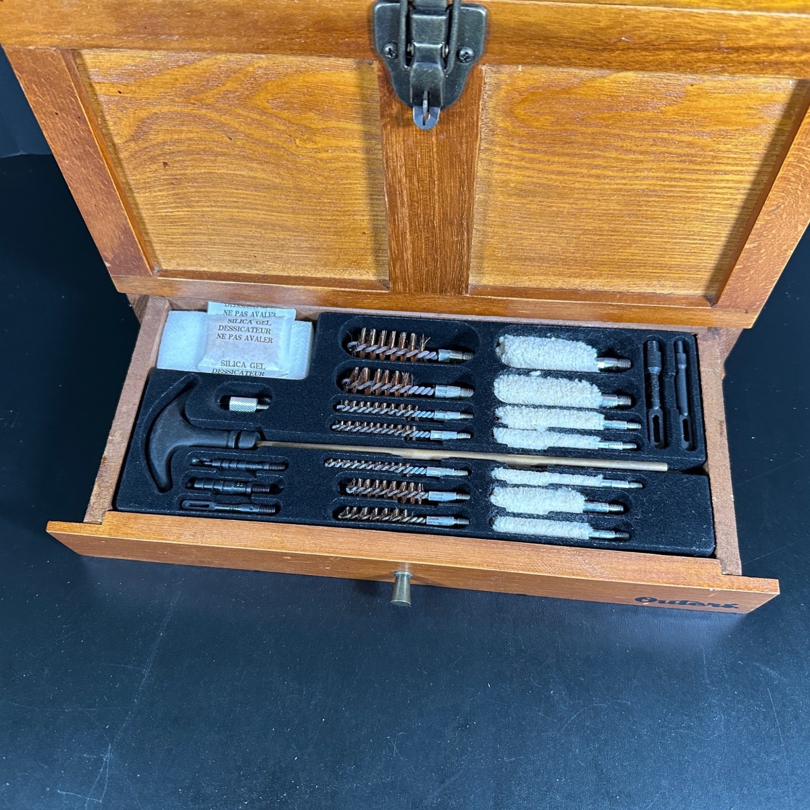 OUTERS Universal Wooden Firearm Maintenance Gun Cleaning Tool Chest 25pc
