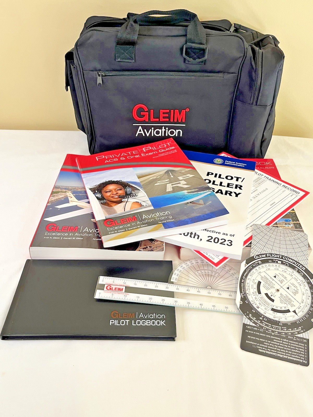 Gleim Aviation Private Pilot Training Kit Books and Materials 2022 Edition Bag