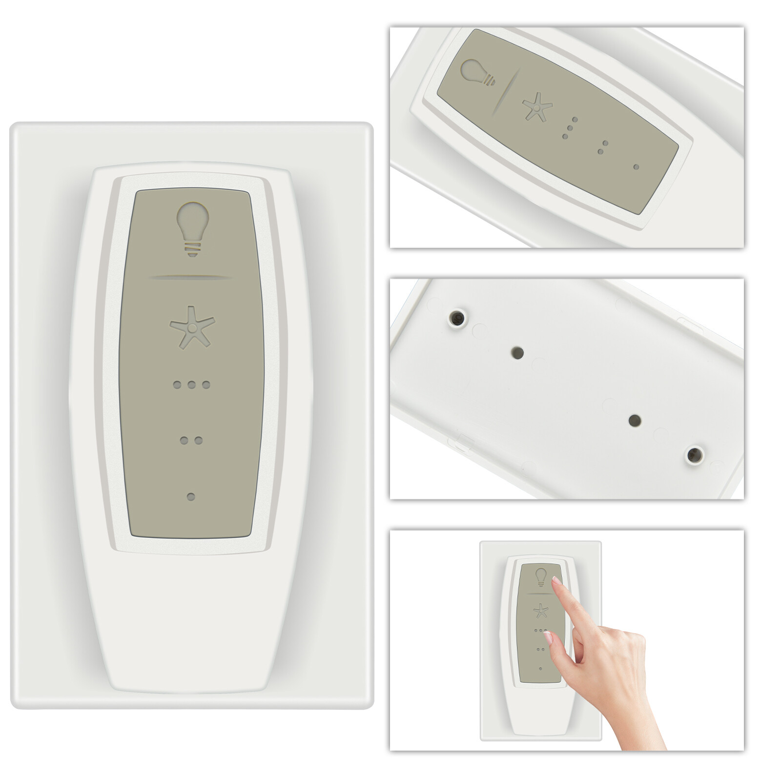 Remote Control For Hunter 3-Speed Ceiling Fan 99110 With Wall Bracket