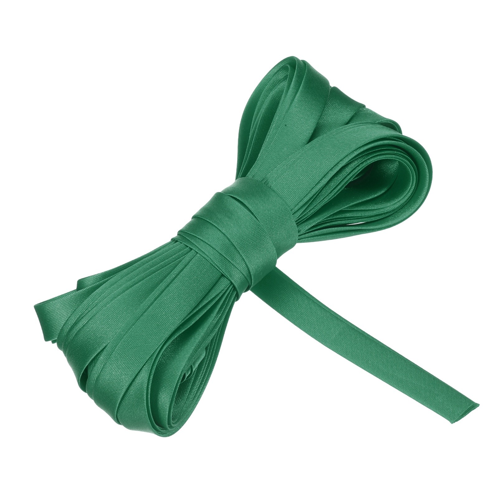 Double Fold Bias Tape 5/8 Inch x 5.5 Yards Satin Pre-fold Tape Emerald,Green